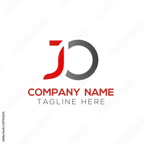 Creative letter JO Logo Design Vector Template. Initial Linked Letter JO Logo Design