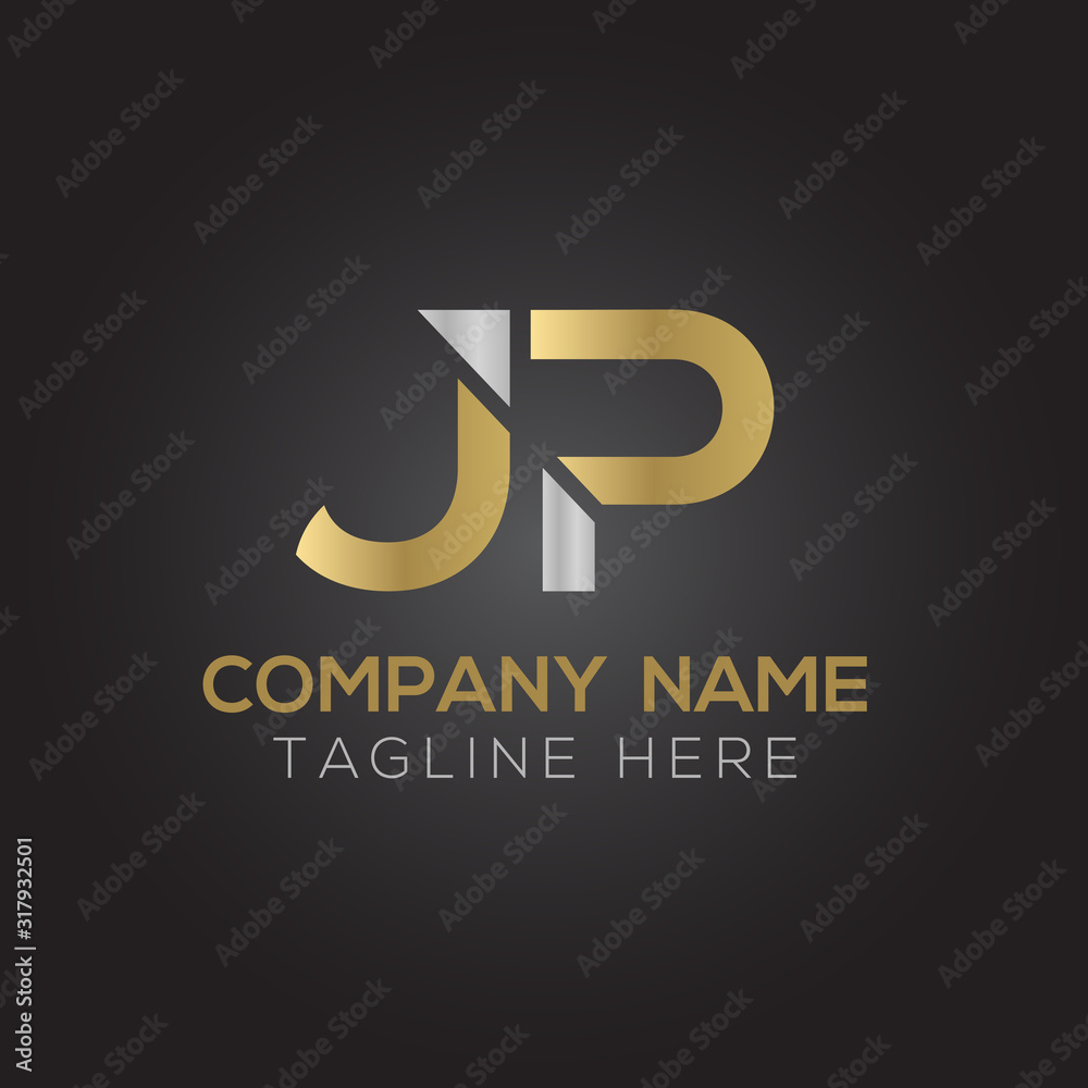 Creative letter JP Logo Design Vector Template. Initial Linked Letter JP Logo Design Creative letter JP Logo Design Vector Template. Initial Linked Letter JP Logo Design