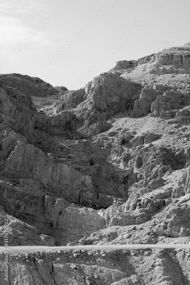 Fototapeta premium Landscape near the Qumran Caves in Israel