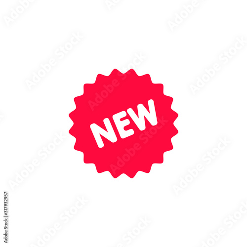 New product red label. New product red sign, banner. Vector illustration