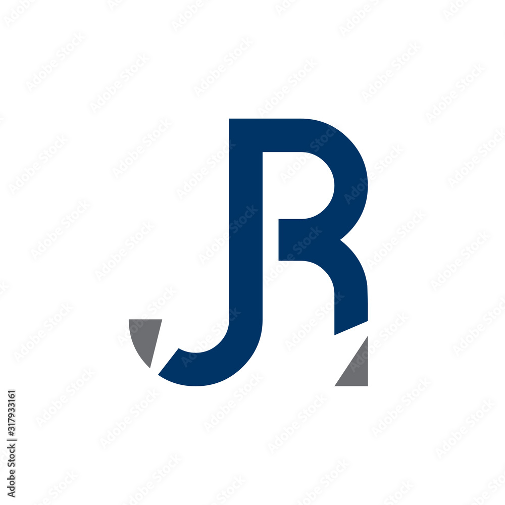 Creative letter JR Logo Design Vector Template. Initial Linked Letter JR Logo Design Creative letter JR Logo Design Vector Template. Initial Linked Letter JR Logo Design