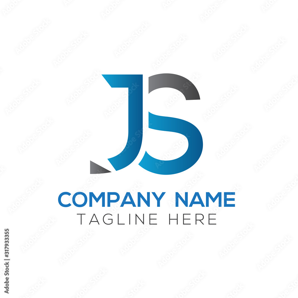 Creative letter JS Logo Design Vector Template. Initial Linked Letter JS Logo Design Creative letter JS Logo Design Vector Template. Initial Linked Letter JS Logo Design