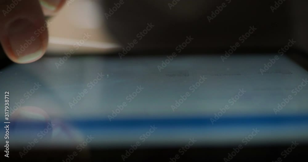 closeup finger touching tablet computer touchscreen 4k closeup finger touching tablet computer touchscreen 4k