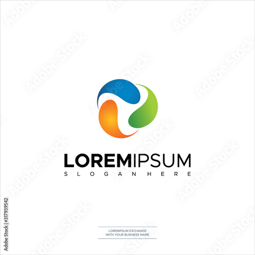 Free Download Illustration Vector Three Icon Logo Concept of people group meeting collaboration and great work. - GFXLoad