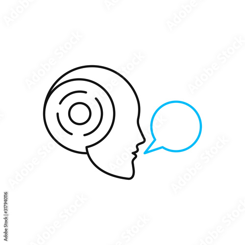 Artificial intelligence, bot, online consultant, support, chatbot vector icon line style