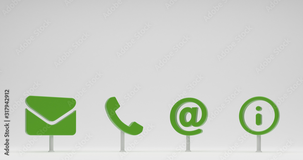 business contact as symbol for internet template - 3D Illustration business contact as symbol for internet template - 3D Illustration