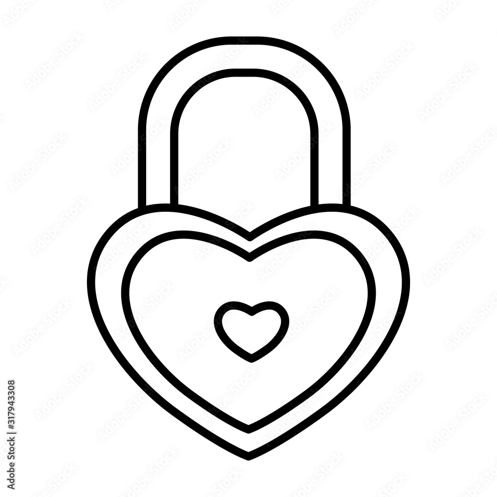 heart shaped security padlock on white background heart shaped security padlock on white background