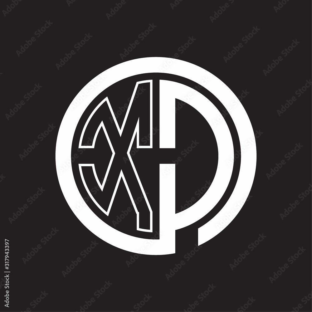 XD Logo with circle rounded negative space design template XD Logo with circle rounded negative space design template