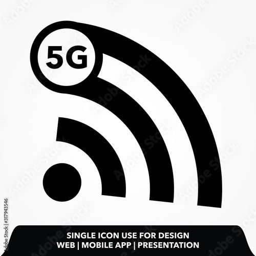 5th Generation. 5G Wireless Internet Network Connection Information Technology Illustration