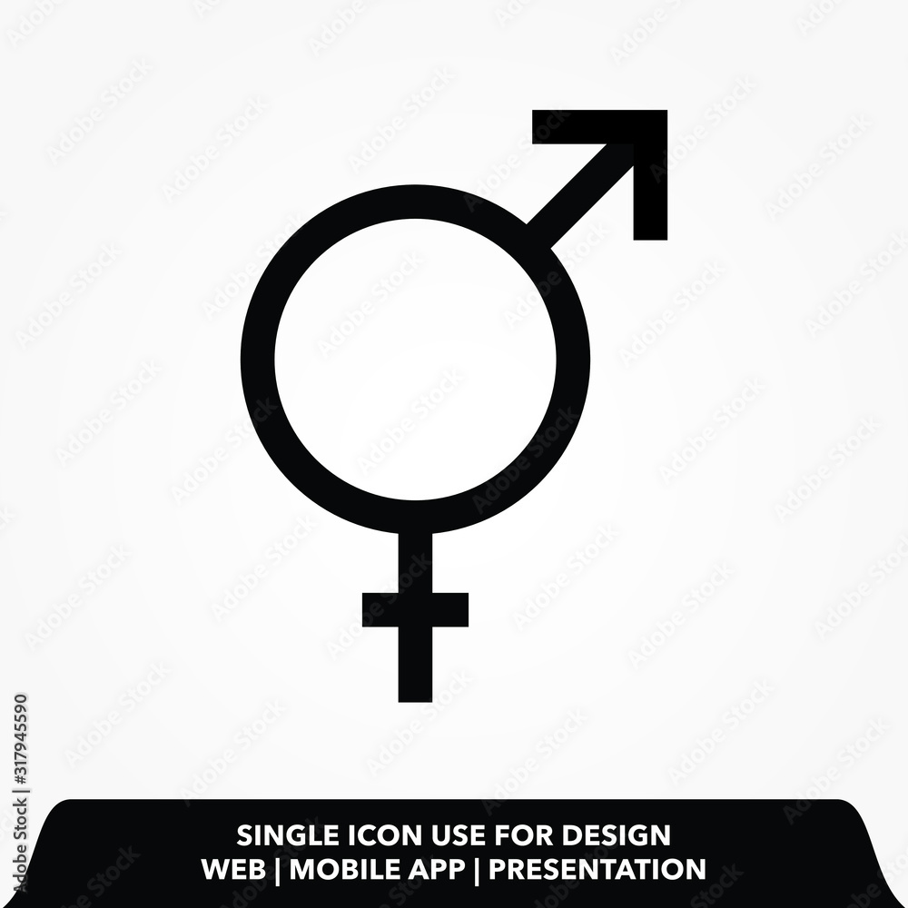 Gender Icon in trendy flat style isolated on grey background. Gender symbol for your web site design, logo, app, UI. Vector illustration, EPS10. Gender Icon in trendy flat style isolated on grey background. Gender symbol for your web site design, logo, app, UI. Vector illustration, EPS10.
