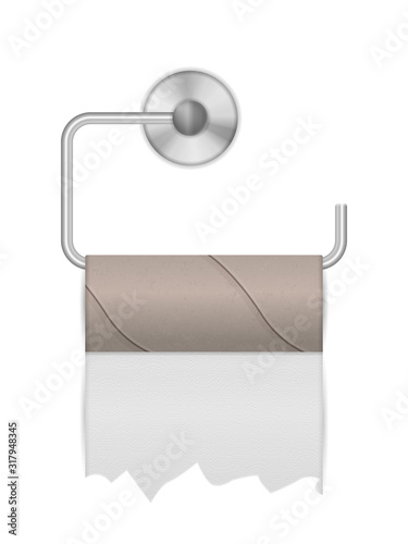 Empty toilet paper roll
