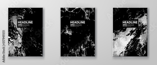 Vector Black and silver Design Templates. Abstract illustration eps10
