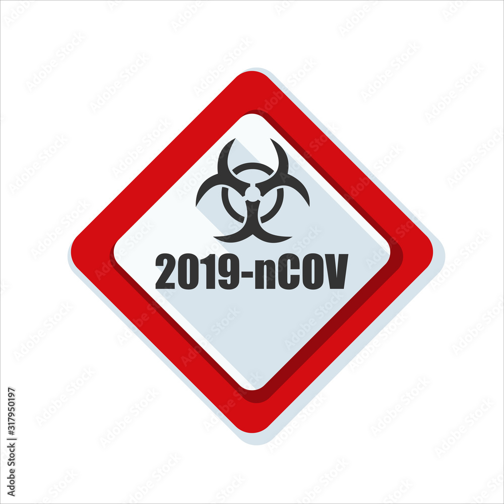 2019-nCOV biohazard danger sign illustration 2019-nCOV biohazard danger sign illustration