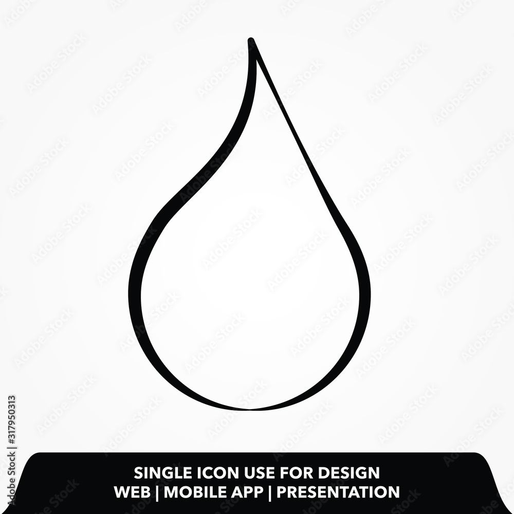 water rain drop. vector modern line icon design illustration. water rain drop. vector modern line icon design illustration.