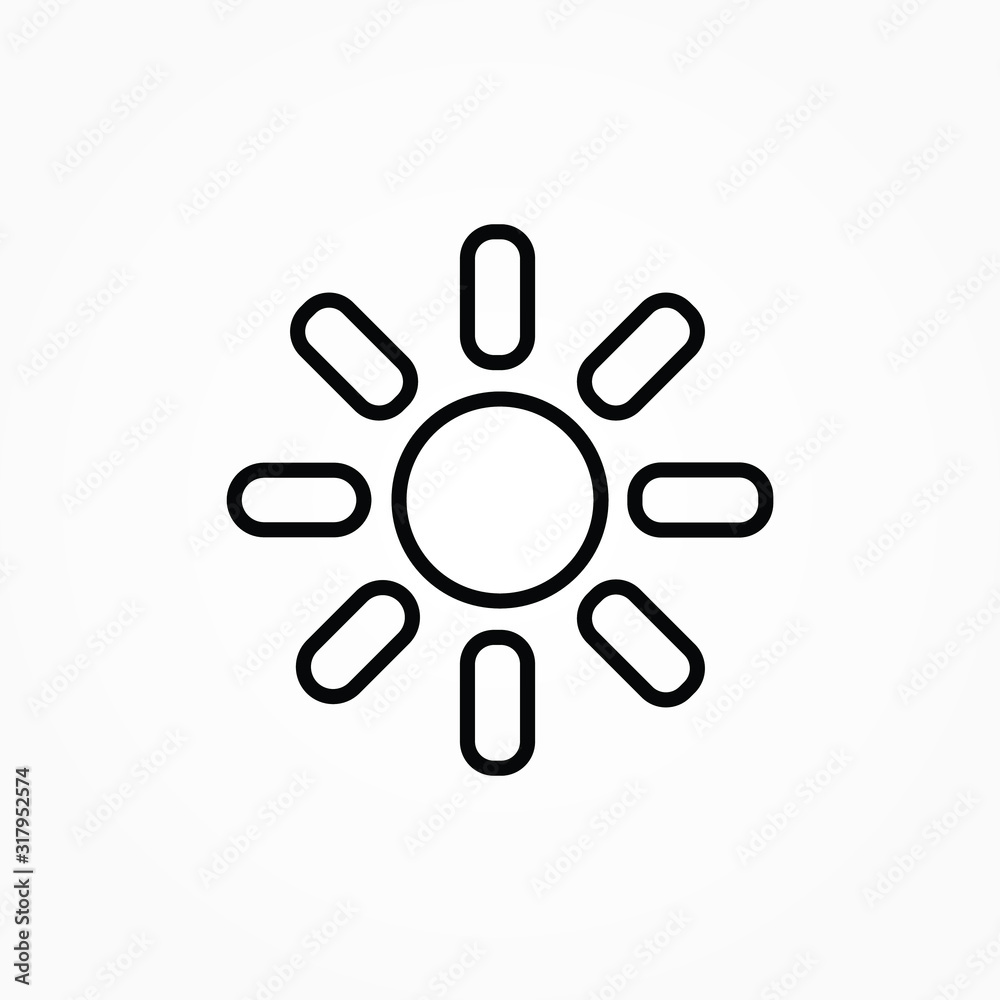 Sun icon. Weater isolated symbol Sun icon. Weater isolated symbol
