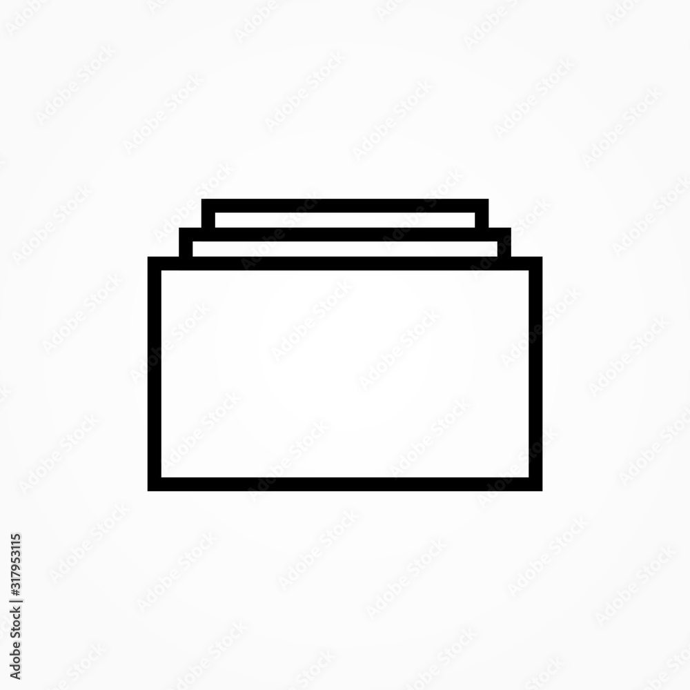 Paper stack icon isolated on white background. Paper symbol modern, simple, vector, icon for website design, mobile app, ui. Vector Illustration Paper stack icon isolated on white background. Paper symbol modern, simple, vector, icon for website design, mobile app, ui. Vector Illustration