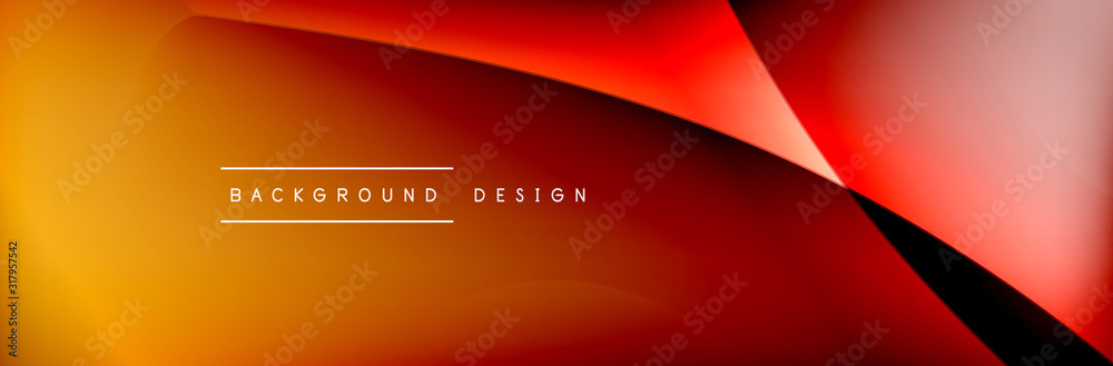 Flowing waves with 3d shadow effects and fluid gradients. Dynamic trendy abstract background. Vector Illustration Flowing waves with 3d shadow effects and fluid gradients. Dynamic trendy abstract background. Vector Illustration