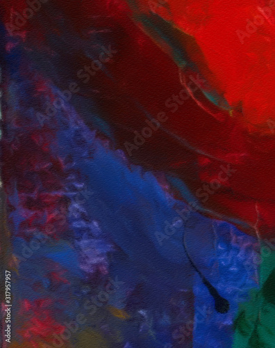Fototapeta Naklejka Na Ścianę i Meble -  Colorful scratched grunge texture. Dry oil strokes background. Design pattern.