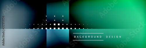 Abstract background - squares and lines composition created with lights and shadows. Technology or business digital template