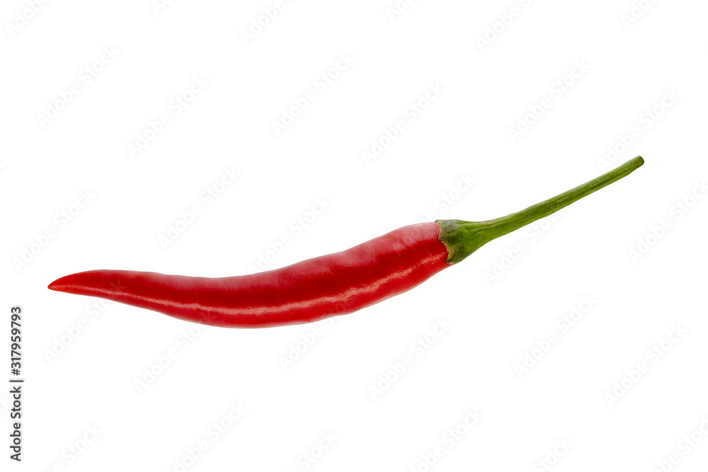 Red pepper on white background Red pepper on white background