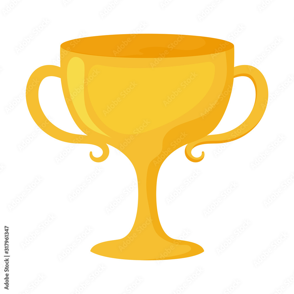 Isolated gold trophy vector design Isolated gold trophy vector design