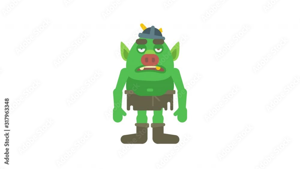Troll character points finger and shows finger up. Transparent background Troll character points finger and shows finger up. Transparent background