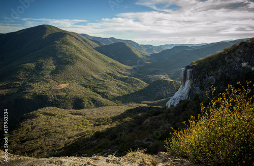 Petrified waterfall or Hierve El Agua Oaxaca, Mexico