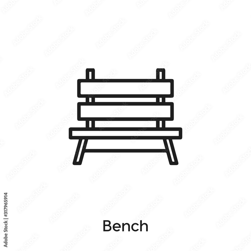 bench icon vector . bench symbol sign bench icon vector . bench symbol sign