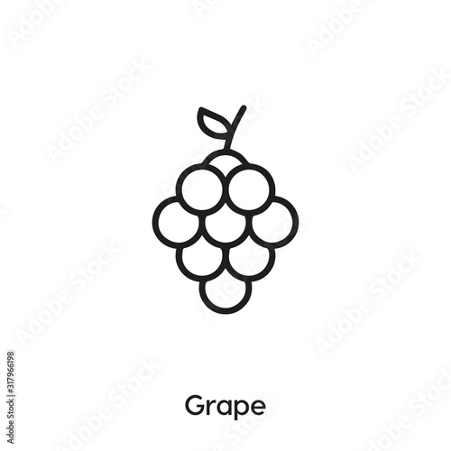 Grape icon vector. Grape icon vector symbol illustration. Modern simple vector icon for your design. Grape icon vector	