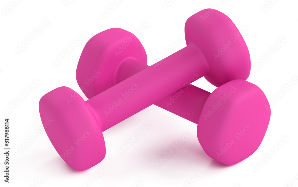 Dumbbells isolated on white background Dumbbells isolated on white background