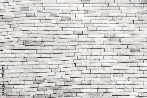 Background of old white brick wall.