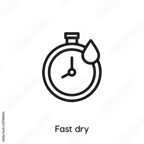 Fast dry icon vector. Time icon vector symbol illustration. Modern simple vector icon for your design. Dripped icon vector	