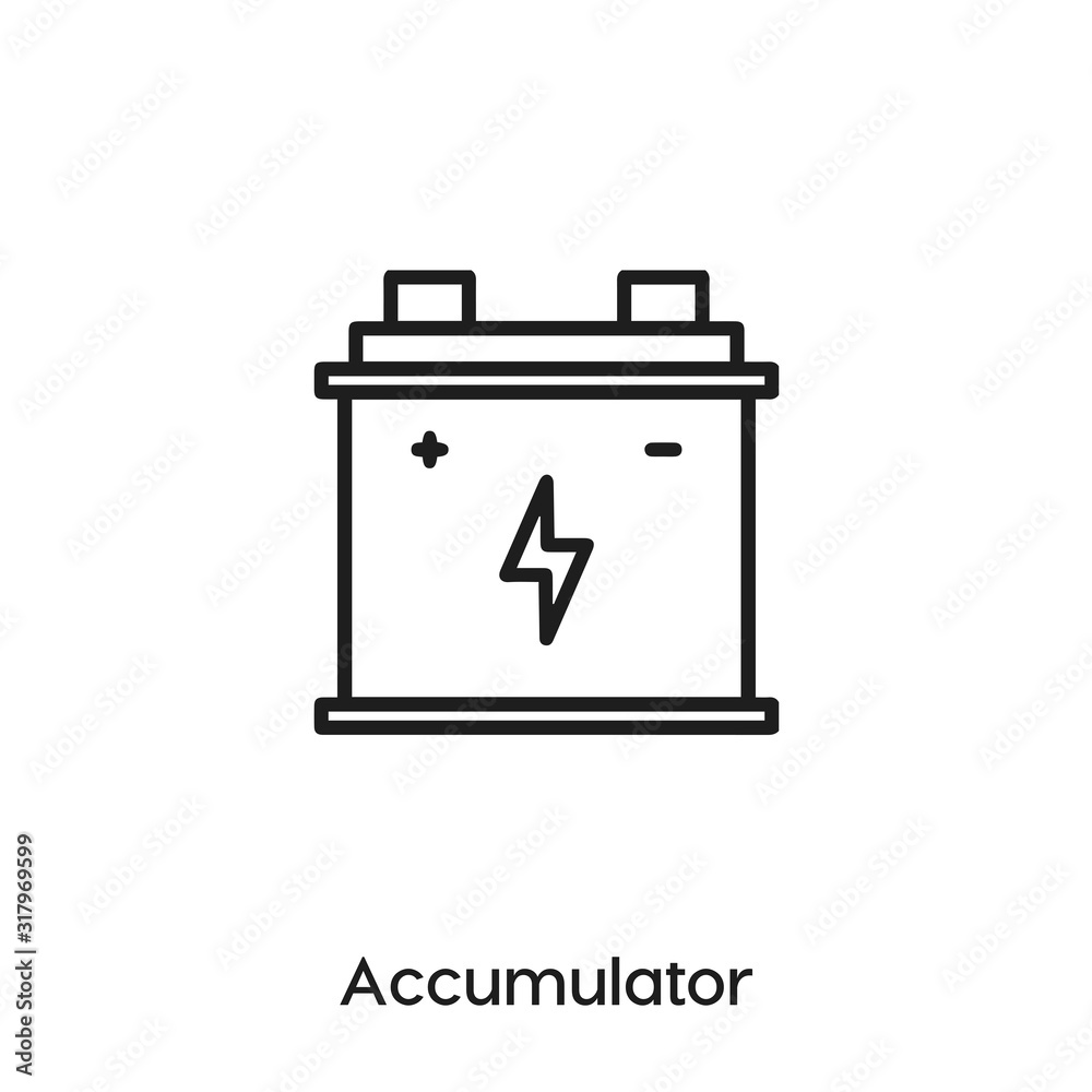 accumulator icon vector . accumulator symbol sign accumulator icon vector . accumulator symbol sign