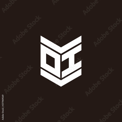 Logo alphabet monogram with emblem style