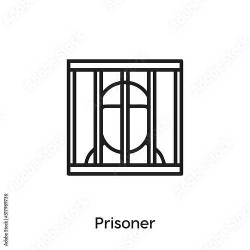 prisoner icon vector . prisoner symbol sign