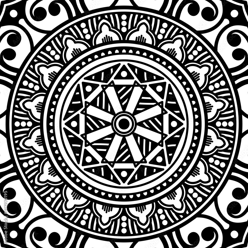 Mandala decorative ornament. Can be used for greeting card, phone case print, etc. Hand drawn background Mandala decorative ornament. Can be used for greeting card, phone case print, etc. Hand drawn background