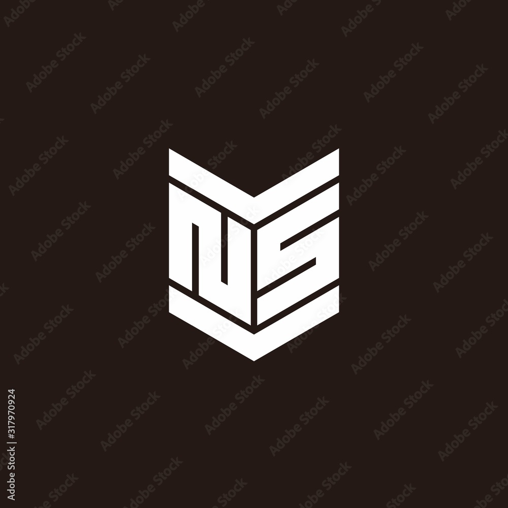 Logo alphabet monogram with emblem style Logo alphabet monogram with emblem style