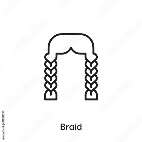 braid icon vector . braid symbol sign