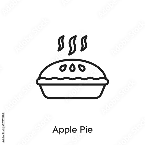 apple pie icon vector. apple pie icon vector symbol illustration. Modern simple vector icon for your design. apple pie icon vector	