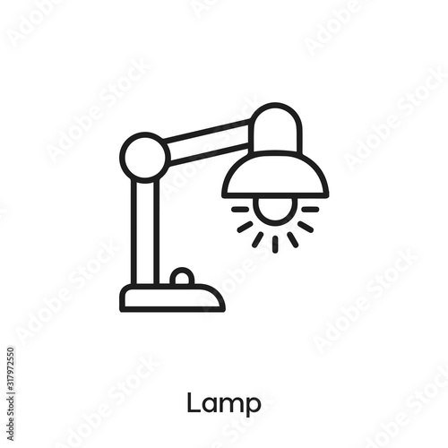 lamp icon vector . lamp symbol sign