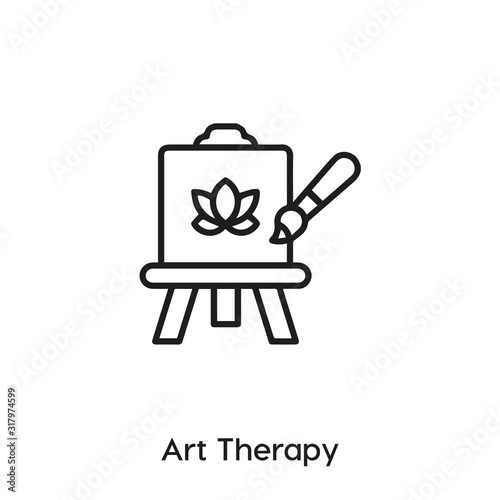 art therapy icon vector. art therapy symbol sign