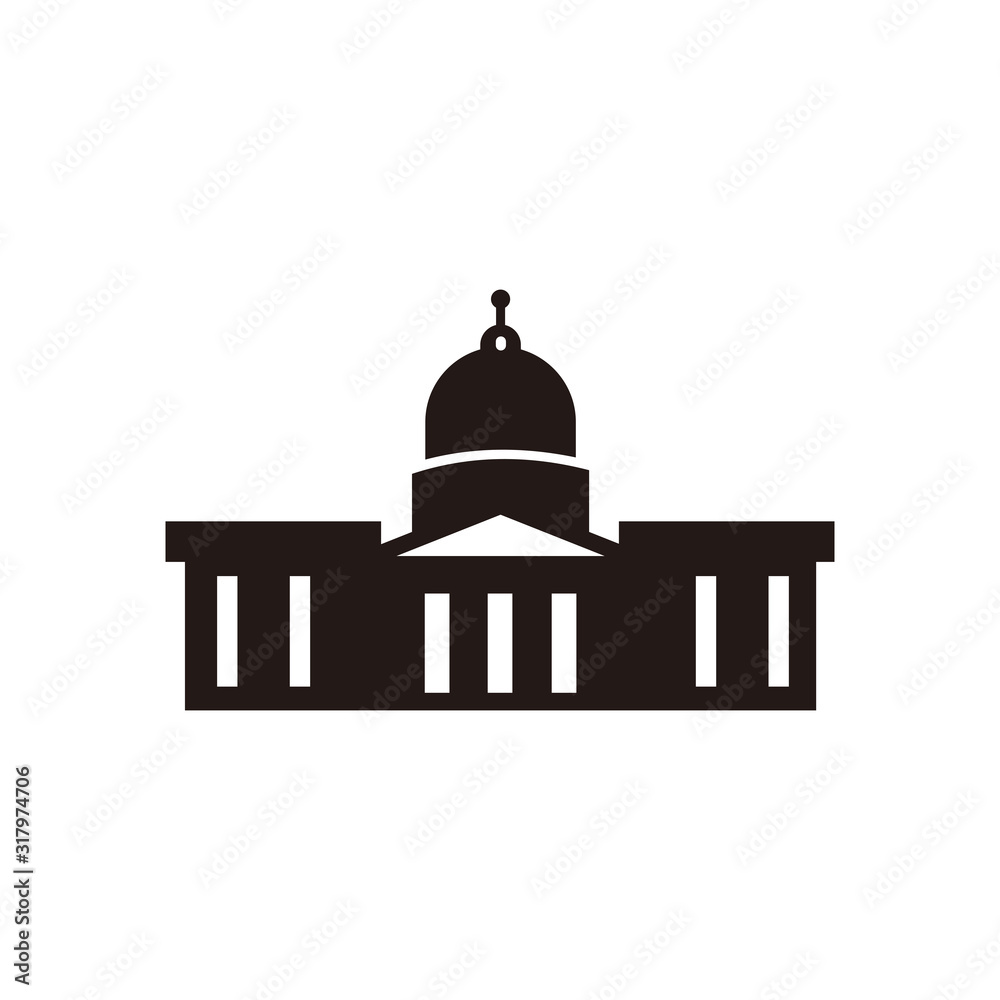 Capitol Building vector icon symbol illustration Capitol Building vector icon symbol illustration