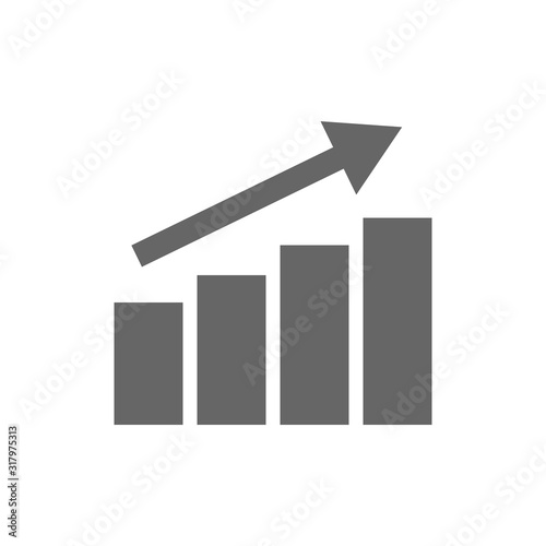 Free Download Vector growing graph icon. Financial Report vector icon isolated on the white background. - GFXLoad