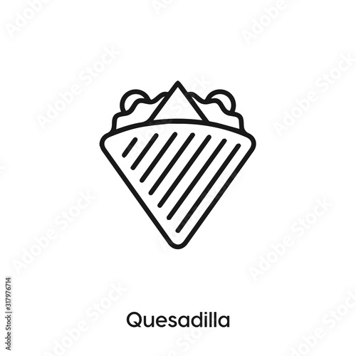 quesadilla icon vector. mexican food icon vector symbol illustration. Modern simple vector icon for your design. quesadilla icon vector.	 photo