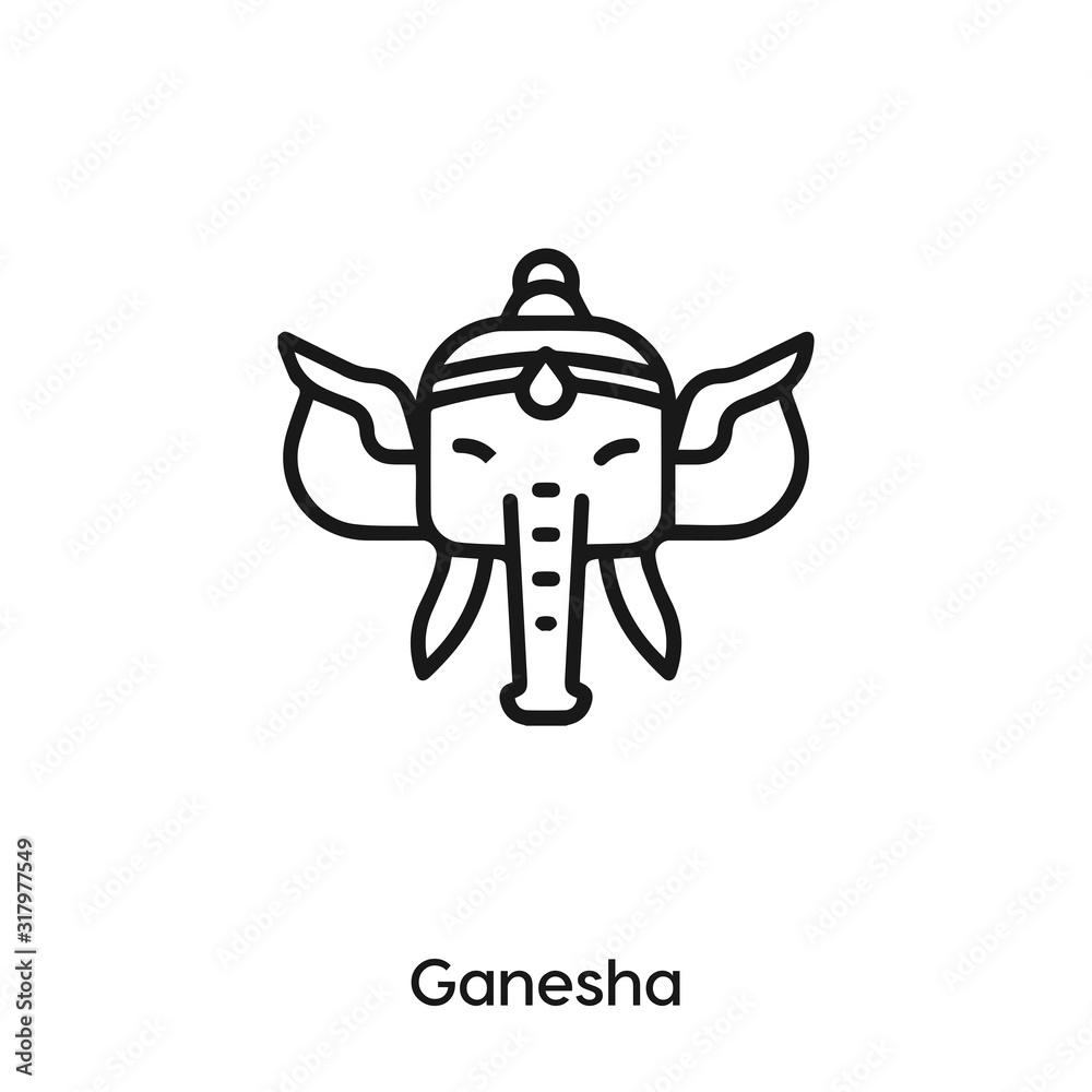 Ganesha icon vector. Ganesha icon vector symbol illustration ...