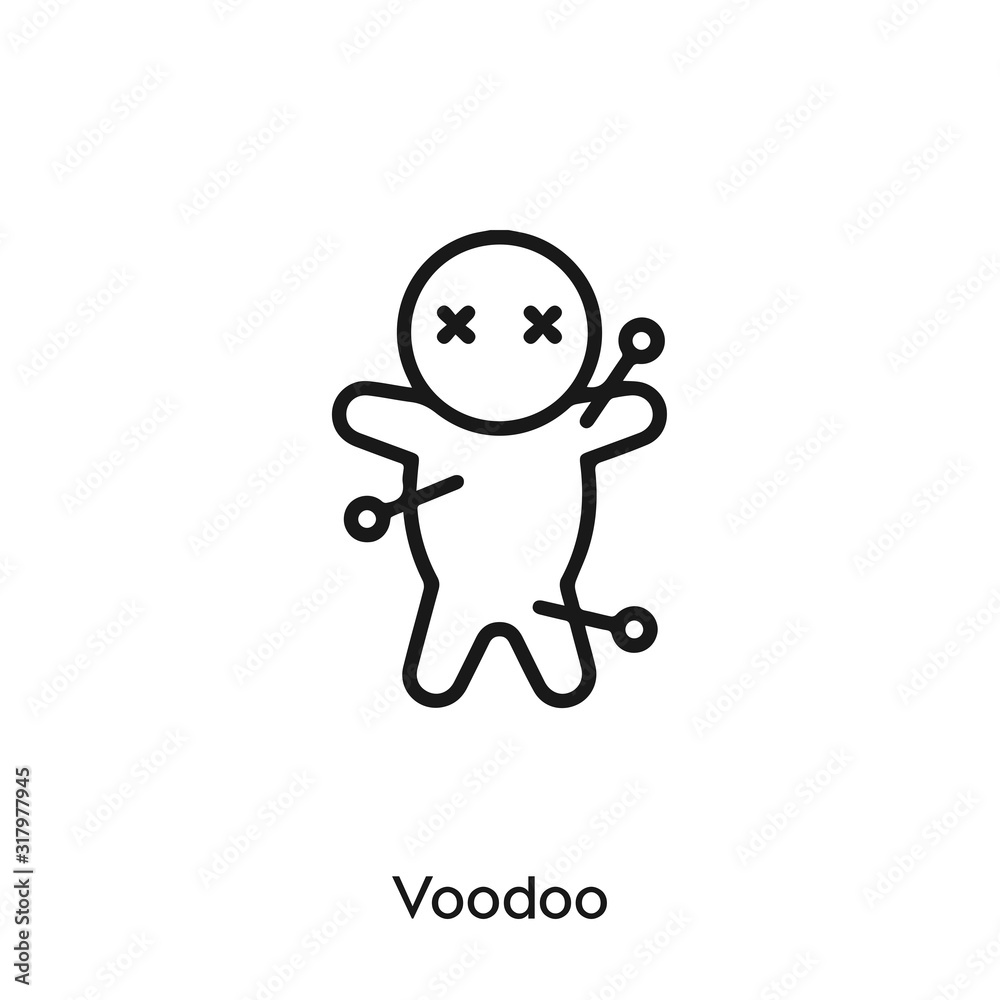 voodoo icon vector. voodoo icon vector symbol illustration. Modern simple vector icon for your design. voodoo icon vector.	