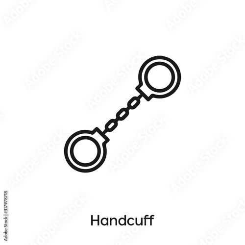 handcuff icon vector. handcuff icon vector symbol illustration. Modern simple vector icon for your design. handcuff icon vector.	
