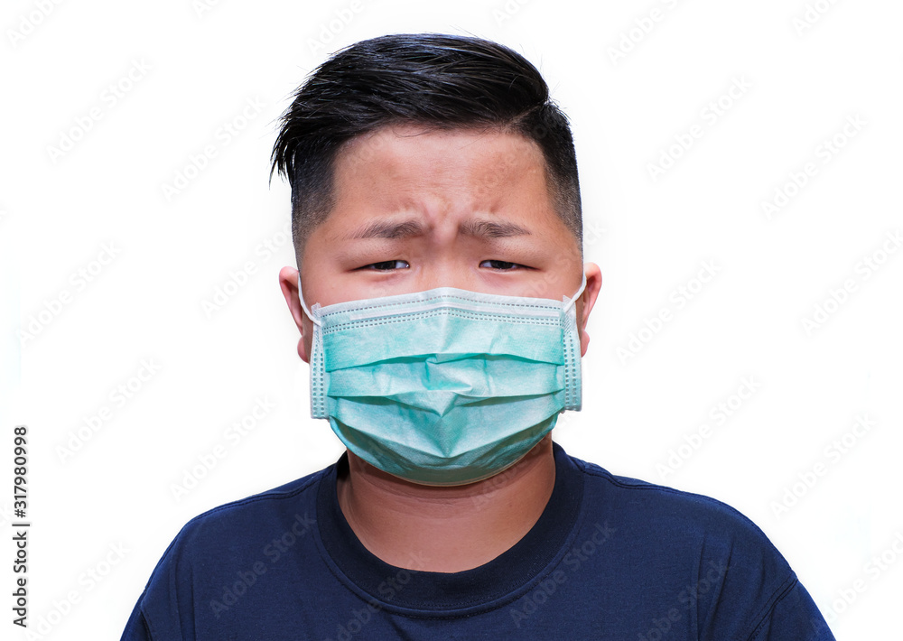 Asian young children wearing a mask Asian young children wearing a mask