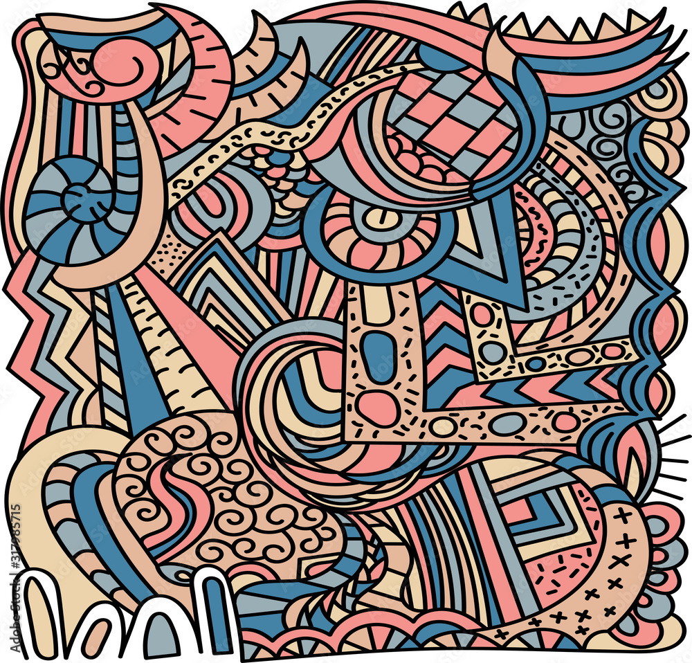 Doodle background Hand drawn background patterns of graphic patterns, illustrations