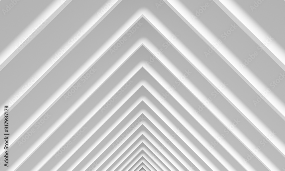 Obraz premium Abstract nobody white building tunnel space. 3d rendering - illustration.